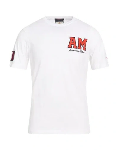 Aeronautica Militare Man T-shirt White Size M Cotton