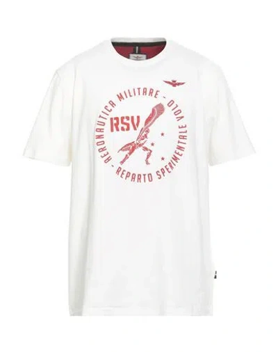 Aeronautica Militare Man T-shirt White Size Xl Cotton, Elastane