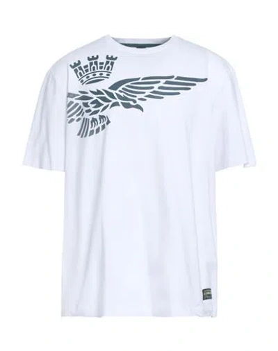 Aeronautica Militare Man T-shirt White Size Xl Cotton, Elastane