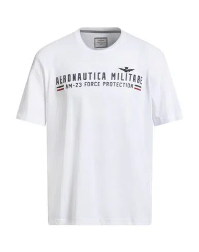 Aeronautica Militare Man T-shirt White Size Xxl Cotton
