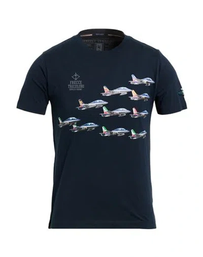 Aeronautica Militare Man T-shirt Midnight Blue Size Xl Cotton