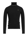 Aeronautica Militare Man Turtleneck Black Size M Viscose, Wool, Polyamide, Cashmere In Black