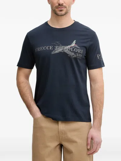 Aeronautica Militare Mb-339 Aircraft-print T-shirt In Blue