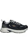 Aeronautica Militare Mesh-paneled Running Sneakers In Black