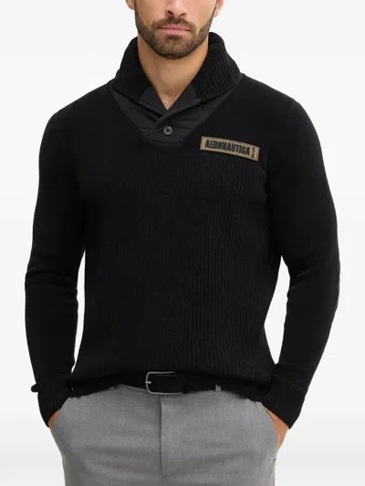 Aeronautica Militare Patch-detail Sweater In Black