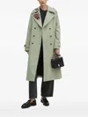 Aeronautica Militare Patch-embellished Belted Coat In Black