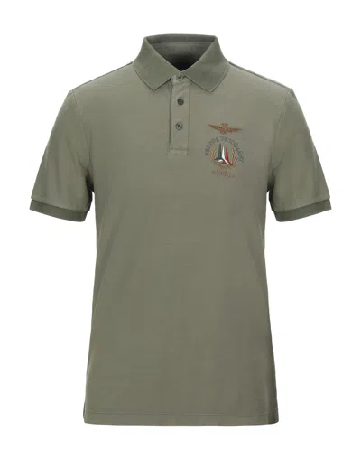 Aeronautica Militare Polo Shirts In Military Green