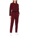 Aeronautica Militare Woman Jumpsuit Burgundy Size 6 Cotton, Elastane In Red