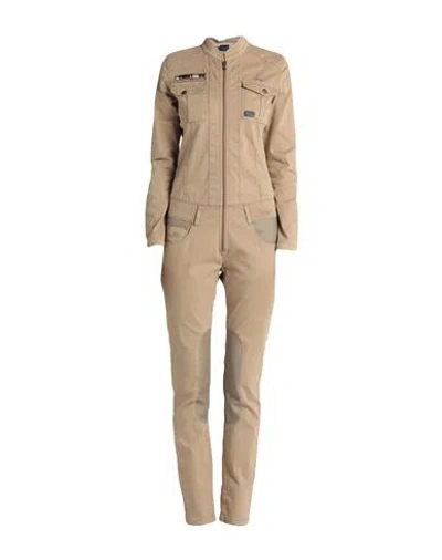Aeronautica Militare Woman Jumpsuit Camel Size 6 Cotton, Elastane
