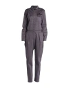 Aeronautica Militare Woman Jumpsuit Dark Purple Size 6 Lycra, Cotton, Elastane In Purple