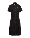 Aeronautica Militare Woman Midi Dress Black Size 10 Cotton