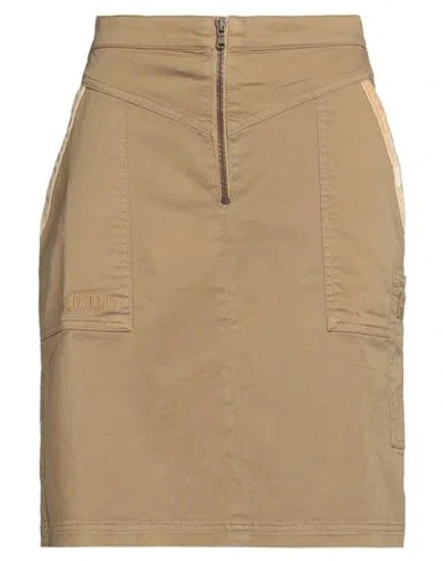 Aeronautica Militare Woman Mini Skirt Camel Size 6 Cotton, Elastane
