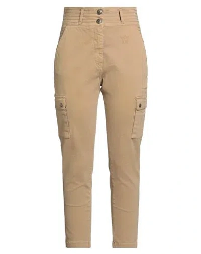 Aeronautica Militare Woman Pants Beige Size 6 Cotton, Elastane