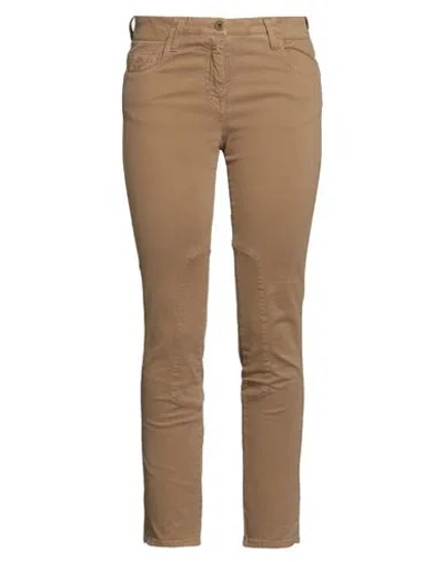 Aeronautica Militare Woman Pants Brown Size 6 Cotton, Elastane