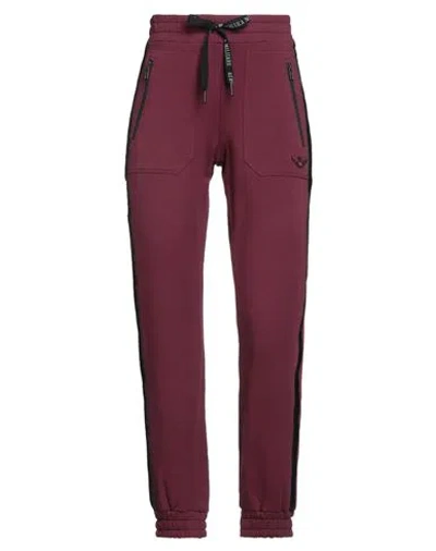 Aeronautica Militare Woman Pants Burgundy Size Xs Cotton, Elastane
