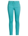 Aeronautica Militare Woman Pants Turquoise Size 6 Cotton, Elastane In Blue