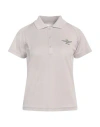 Aeronautica Militare Woman Polo Shirt Light Grey Size S Polyester In Gray