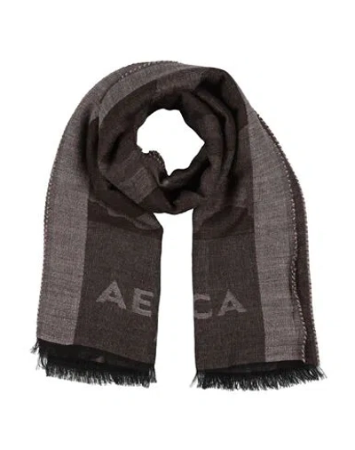 Aeronautica Militare Woman Scarf Dark Brown Size - Acrylic, Modal, Wool, Alpaca Wool