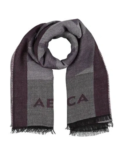 Aeronautica Militare Woman Scarf Plum Size - Acrylic, Modal, Wool, Alpaca Wool In Purple