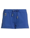 Aeronautica Militare Woman Shorts & Bermuda Shorts Bright Blue Size L Cotton, Elastane