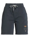 Aeronautica Militare Woman Shorts & Bermuda Shorts Midnight Blue Size M Cotton In Gray