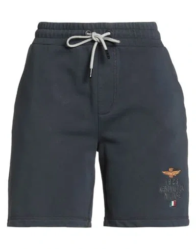 Aeronautica Militare Woman Shorts & Bermuda Shorts Midnight Blue Size M Cotton In Gray