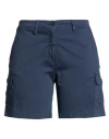 Aeronautica Militare Woman Shorts & Bermuda Shorts Navy Size 12 Cotton, Elastane In Blue