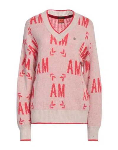 Aeronautica Militare Woman Sweater Blush Size Xxl Acrylic, Polyamide, Mohair Wool