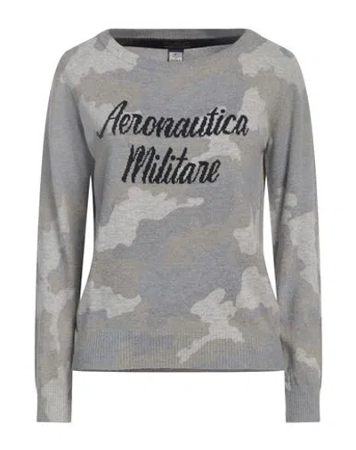 Aeronautica Militare Woman Sweater Grey Size S Viscose, Wool, Polyamide, Cashmere, Cotton