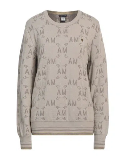 Aeronautica Militare Woman Sweater Ivory Size Xl Viscose, Wool, Polyamide, Cashmere In Purple
