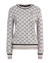 Aeronautica Militare Woman Sweater Light Pink Size M Wool, Acrylic, Viscose, Polyester, Metallized P In Gray