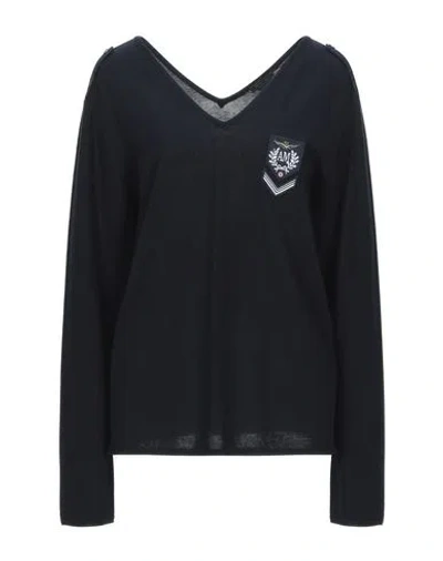 Aeronautica Militare Woman Sweater Midnight Blue Size Xxl Cotton, Viscose, Polyester, Metallic Fiber