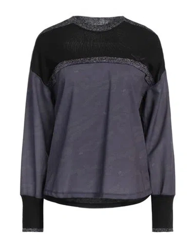 Aeronautica Militare Woman Sweater Purple Size S Viscose, Elastane, Polyester In Blue