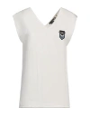 Aeronautica Militare Woman Sweater White Size L Cotton, Viscose, Polyester, Metallic Fiber