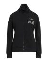 Aeronautica Militare Woman Sweatshirt Black Size Xs Cotton, Eco Polyester