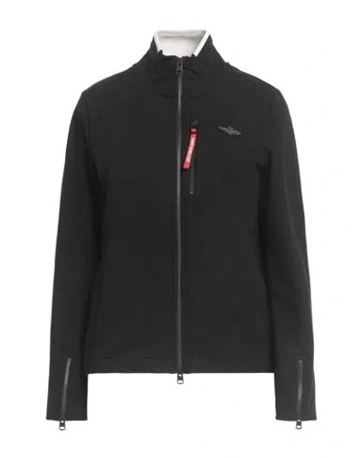 Aeronautica Militare Woman Sweatshirt Black Size Xxl Cotton, Elastane