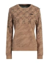 Aeronautica Militare Woman Sweatshirt Camel Size S Cotton, Elastane In Brown