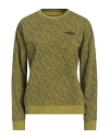 Aeronautica Militare Woman Sweatshirt Lime Green Size L Cotton, Elastane