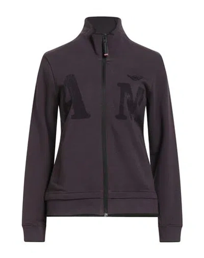 Aeronautica Militare Woman Sweatshirt Midnight Blue Size S Cotton, Elastane