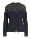 Aeronautica Militare Woman Sweatshirt Navy Size L Cotton, Elastane