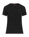 Aeronautica Militare Woman T-shirt Black Size S Cotton, Elastane