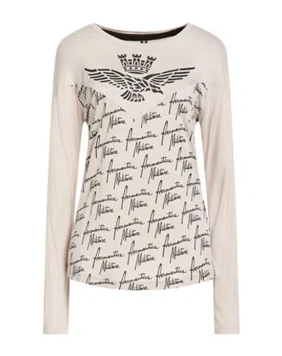 Aeronautica Militare Woman T-shirt Light Grey Size S Viscose