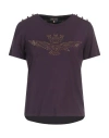 Aeronautica Militare Woman T-shirt Plum Size Xs Viscose, Elastane In Purple