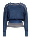 Aeronautica Militare Woman Top Blue Size S Polyester, Viscose In Blue