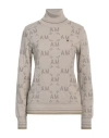 Aeronautica Militare Woman Turtleneck Sand Size S Viscose, Wool, Polyamide, Cashmere