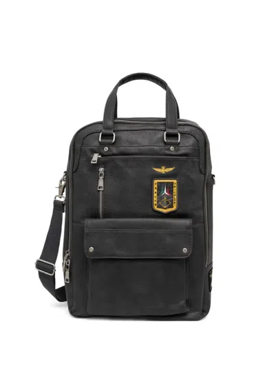 Aeronautica Militare Zaino Patch-detail Backpack In Gray