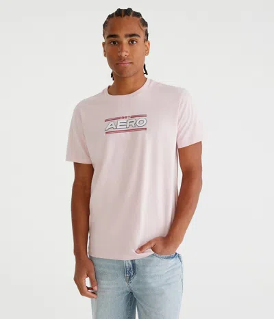 Aéropostale 1987 Appliqué Graphic Tee In Pink