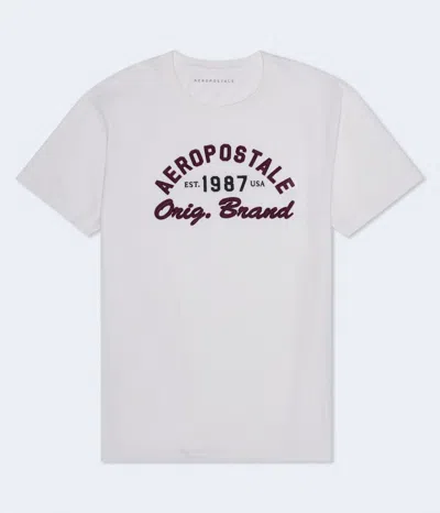 Aéropostale 1987 Appliqué Graphic Tee In White