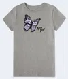 Aéropostale 1987 Butterfly Flocked Graphic Tee In Multi