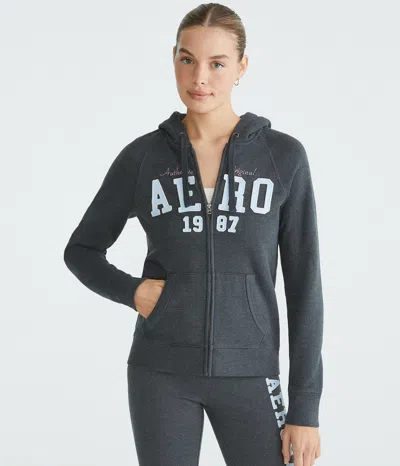 Aéropostale 1987 Full-zip Hoodie In Blue
